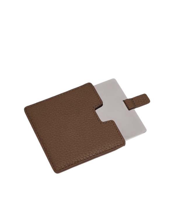 Стальное зеркало 12 Storeez в кожаном чехле